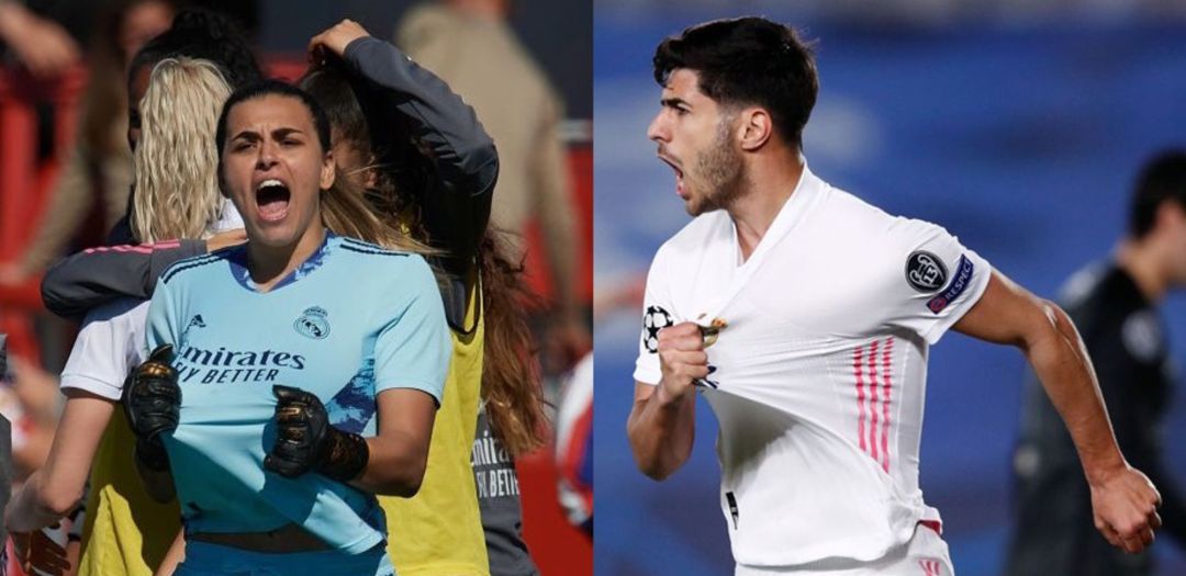 María Isabel y Marco Asensio festejan una victoria y un gol, respectivamente, con el Real Madrid María Isabel y Marco Asensio festejan una victoria y un gol, respectivamente, con el Real Madrid
