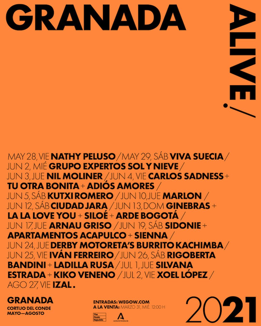 Cartel del 'Granada Alive 2021' Cartel del 'Granada Alive 2021'