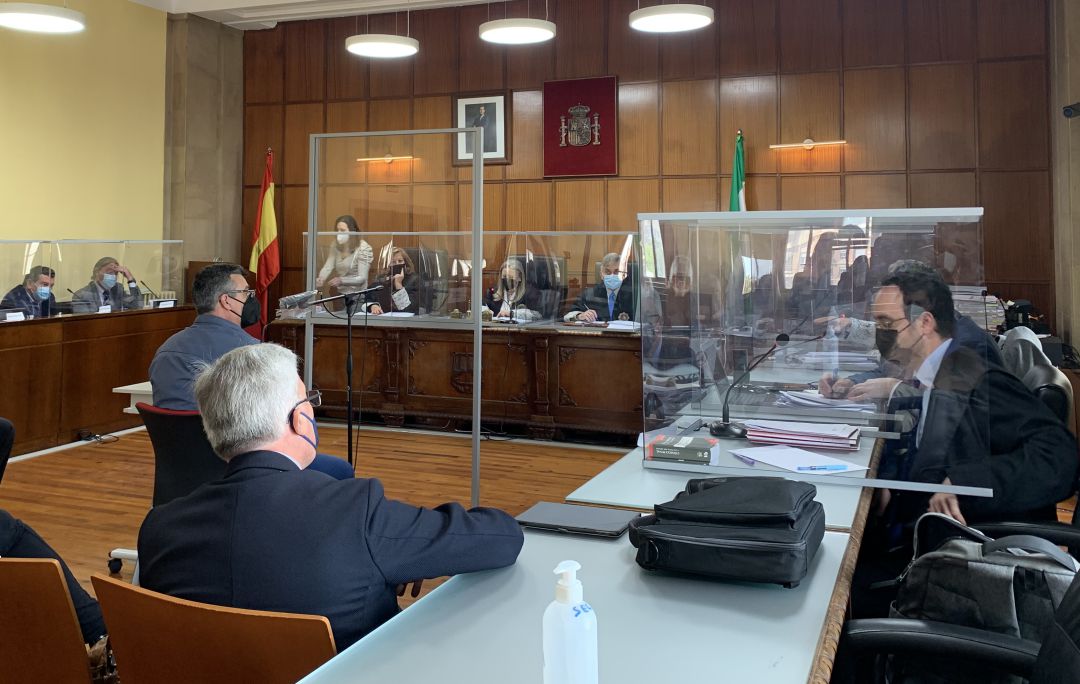 El acusado y exedil de Mantenimiento Urbano, Manuel del Moral, durante su declaración. El acusado y exedil de Mantenimiento Urbano, Manuel del Moral, durante su declaración.