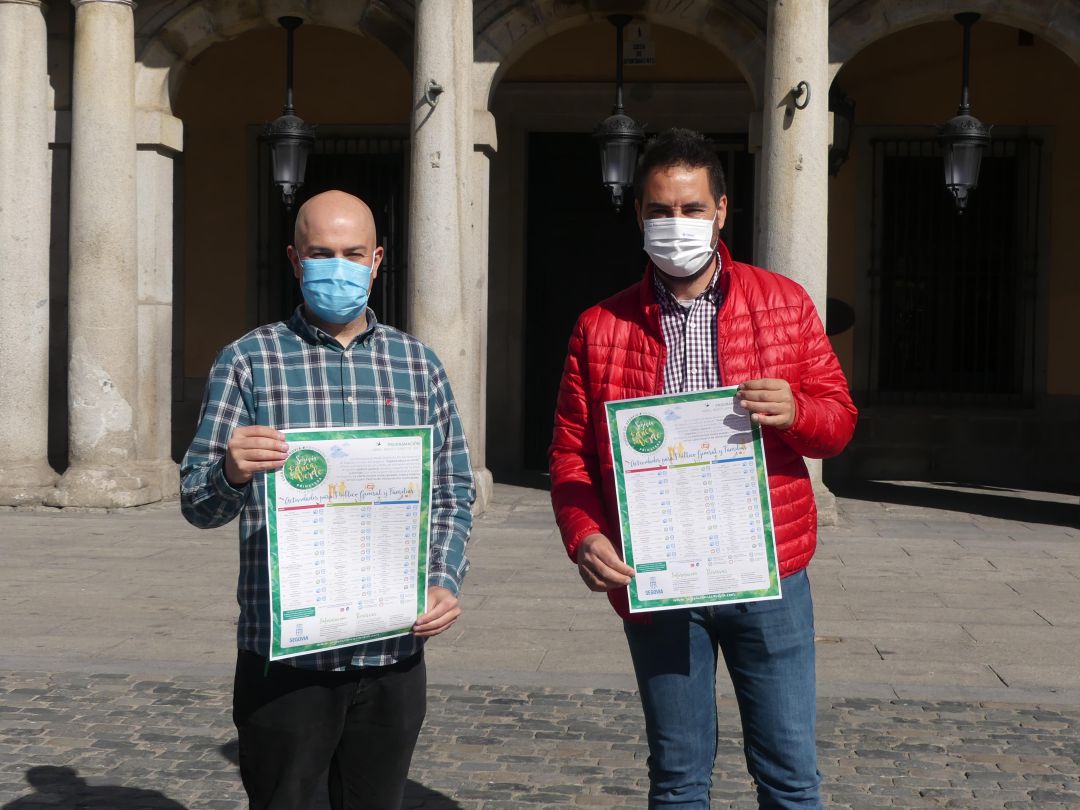 Ángel Galindo, concejal Medio Ambiente, y Alberto Díez, coordinador Segovia Educa en Verde Ángel Galindo, concejal Medio Ambiente, y Alberto Díez, coordinador Segovia Educa en Verde