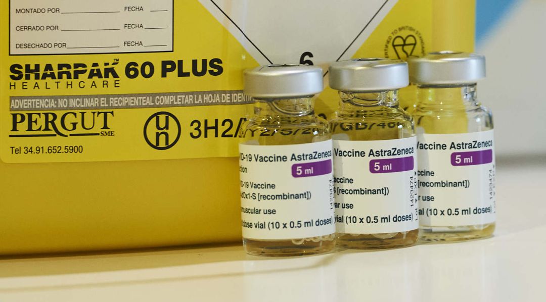 Varios viales con la vacuna de AstraZeneca. Varios viales con la vacuna de AstraZeneca.