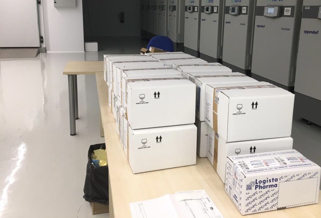Un lote de vacunas llegado a Galicia. Un lote de vacunas llegado a Galicia.