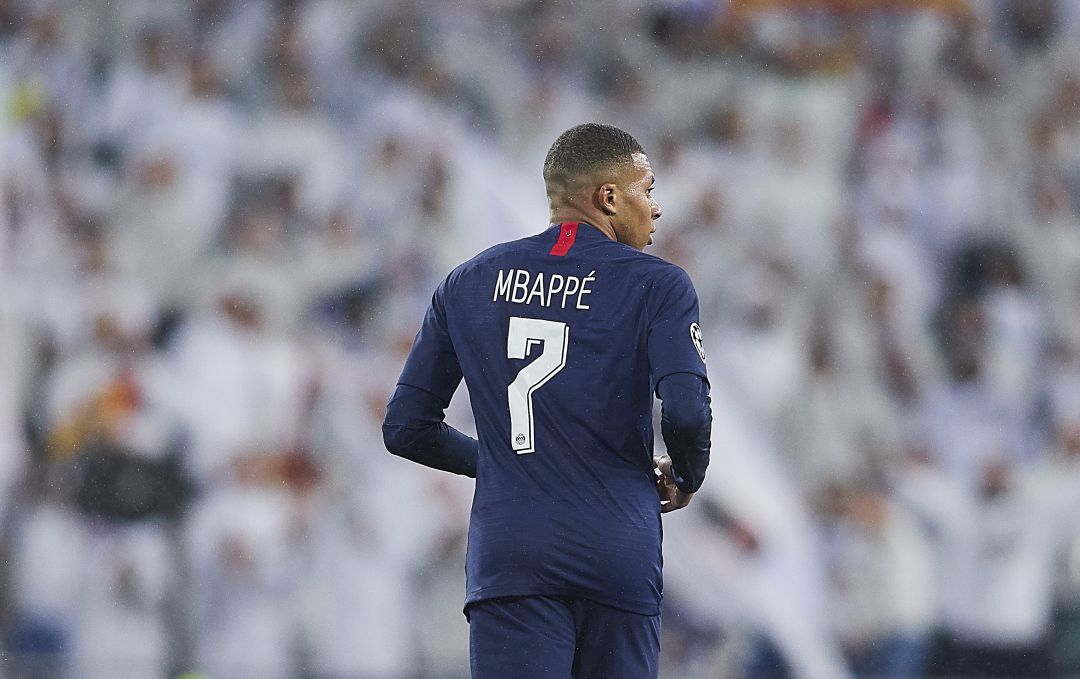 Mbappé, en un partido contra el Real Madrid Mbappé, en un partido contra el Real Madrid