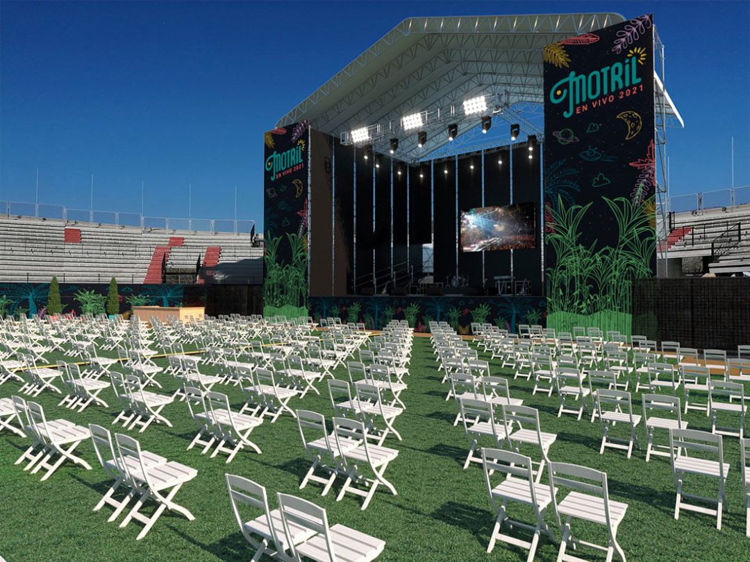Simulación de la Plaza de toros de Motril en espacio destinado a conciertos Simulación de la Plaza de toros de Motril en espacio destinado a conciertos