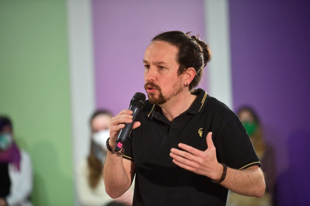 El candidato de Unidas Podemos a las elecciones de Madrid, Pablo Iglesias, en un acto de campaña. El candidato de Unidas Podemos a las elecciones de Madrid, Pablo Iglesias, en un acto de campaña.