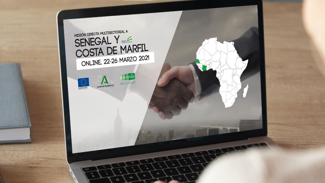 Imagen de la misión directa en formato digital de Extenda en Costa de Marfil y Senegal para empresas andaluzas. Imagen de la misión directa en formato digital de Extenda en Costa de Marfil y Senegal para empresas andaluzas.