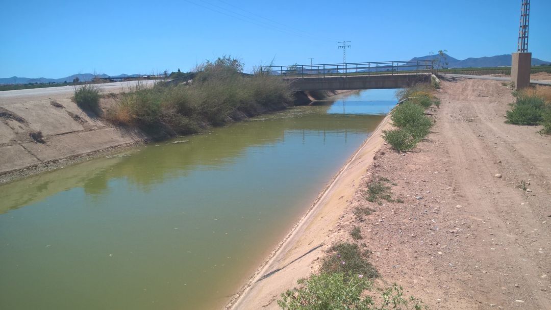 El canal del trasvase a su paso por la diputación cartagenera de La Aljorra El canal del trasvase a su paso por la diputación cartagenera de La Aljorra