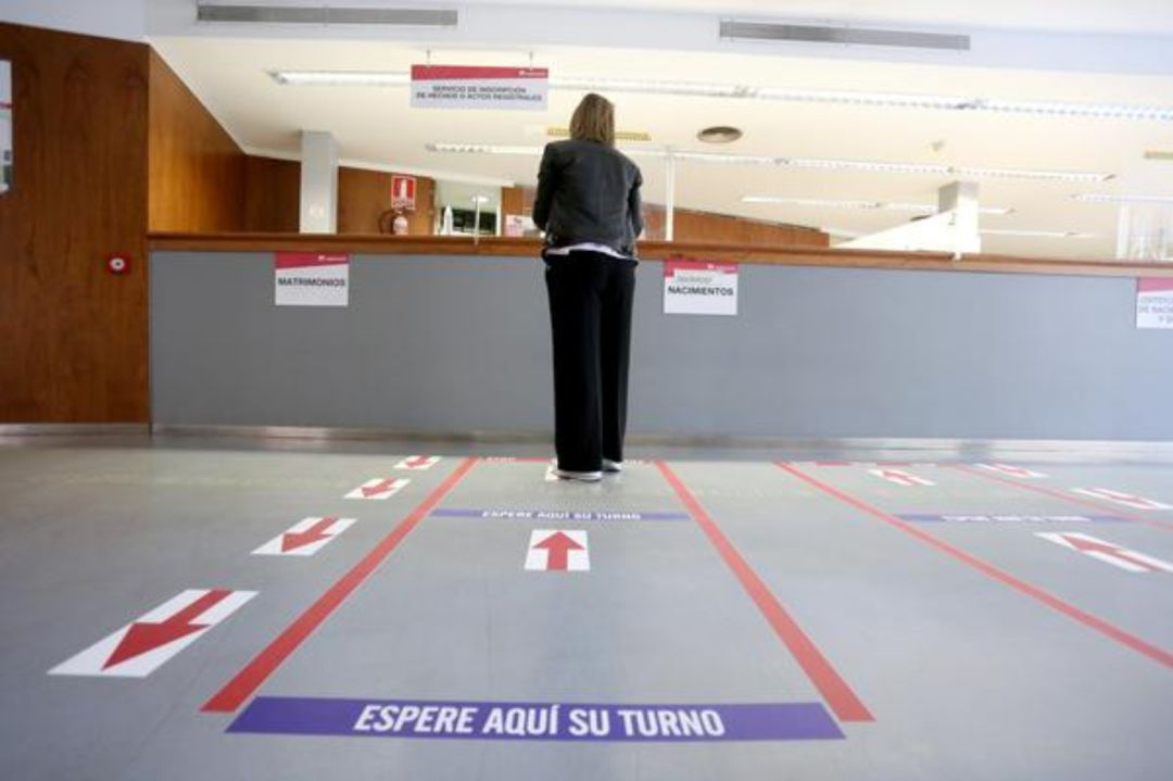 Vista de un despacho de los juzgados de Valladolid Vista de un despacho de los juzgados de Valladolid