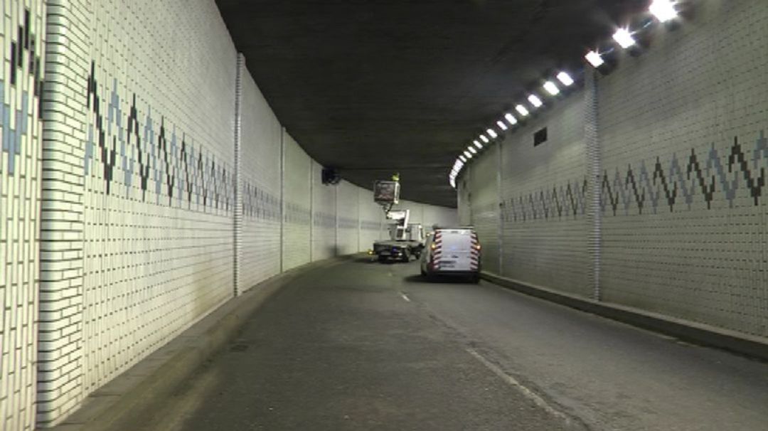 Interior del túnel de Beiramar. Interior del túnel de Beiramar.