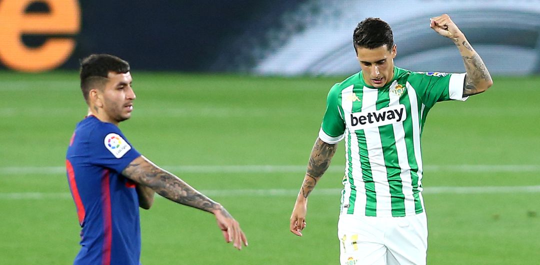 Tello celebra su gol ante el Atlético de Madrid Tello celebra su gol ante el Atlético de Madrid