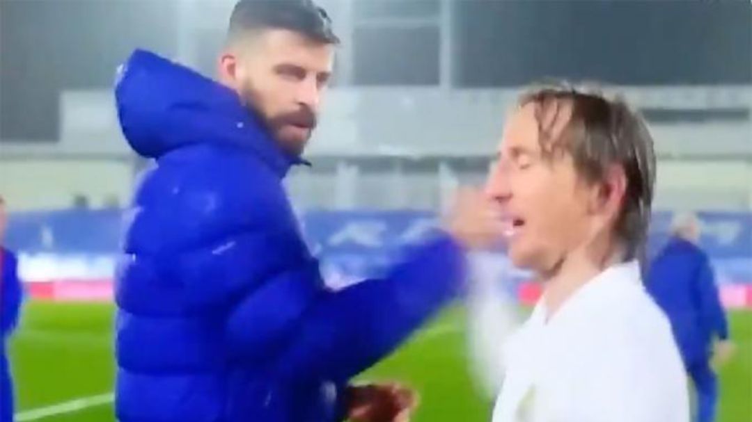 Piqué y Modric, tras terminar el partido Piqué y Modric, tras terminar el partido