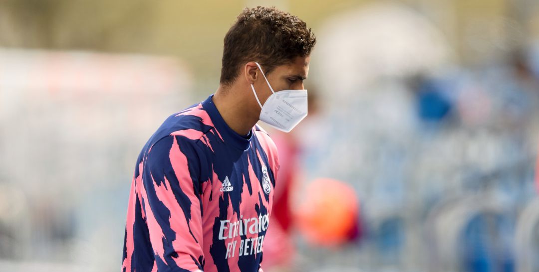 Varane, durante un entrenamiento del Real Madrid Varane, durante un entrenamiento del Real Madrid