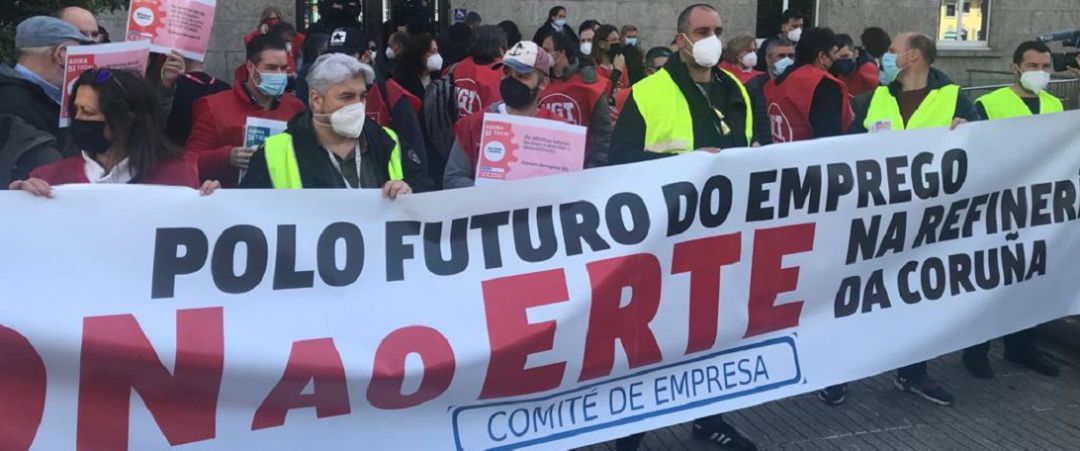 Concentración sindical de trabajadores de Repsol Concentración sindical de trabajadores de Repsol