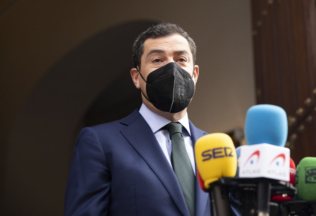 Juan Manuel Moreno, presidente de la Junta, en una reciente comparencia ante la prensa Juan Manuel Moreno, presidente de la Junta, en una reciente comparencia ante la prensa