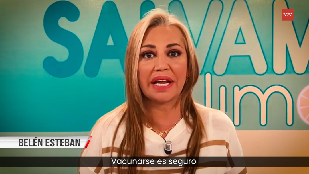 Belén Esteban anima a participar en la campaña de vacunación Belén Esteban anima a participar en la campaña de vacunación