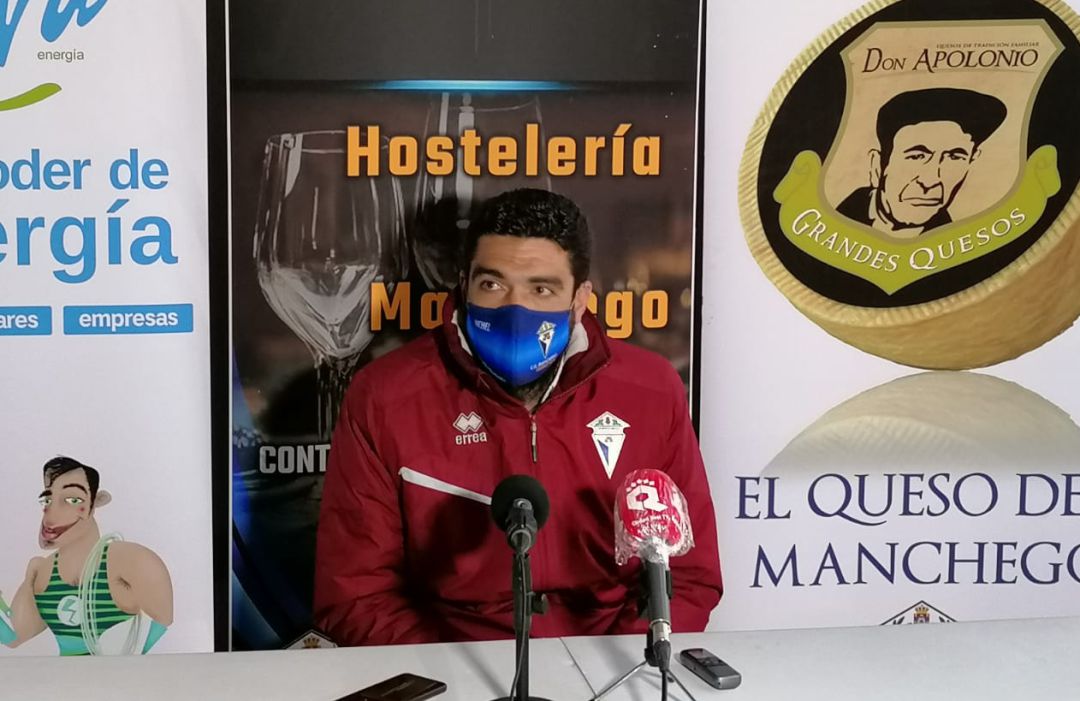 Míchel Carrilero, en una rueda de prensa esta temporada Míchel Carrilero, en una rueda de prensa esta temporada