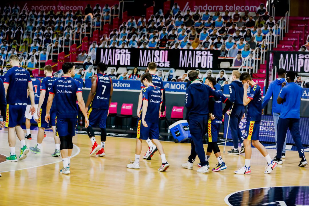 Els jugadors del MoraBanc Andorra. Els jugadors del MoraBanc Andorra.