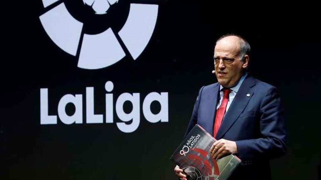 Javier Tebas, presidente de La Liga, quiere abrir los Estadios. Javier Tebas, presidente de La Liga, quiere abrir los Estadios.