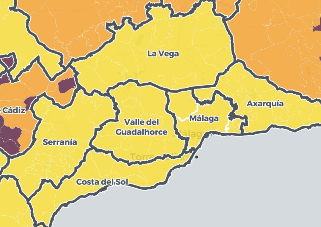 Situación actual de los contagios según el MapaCovid Situación actual de los contagios según el MapaCovid