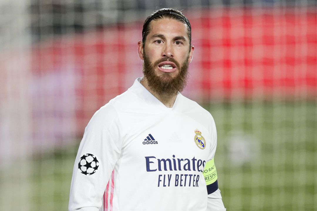 Ramos, durante el partido contra el Atalanta. Ramos, durante el partido contra el Atalanta.