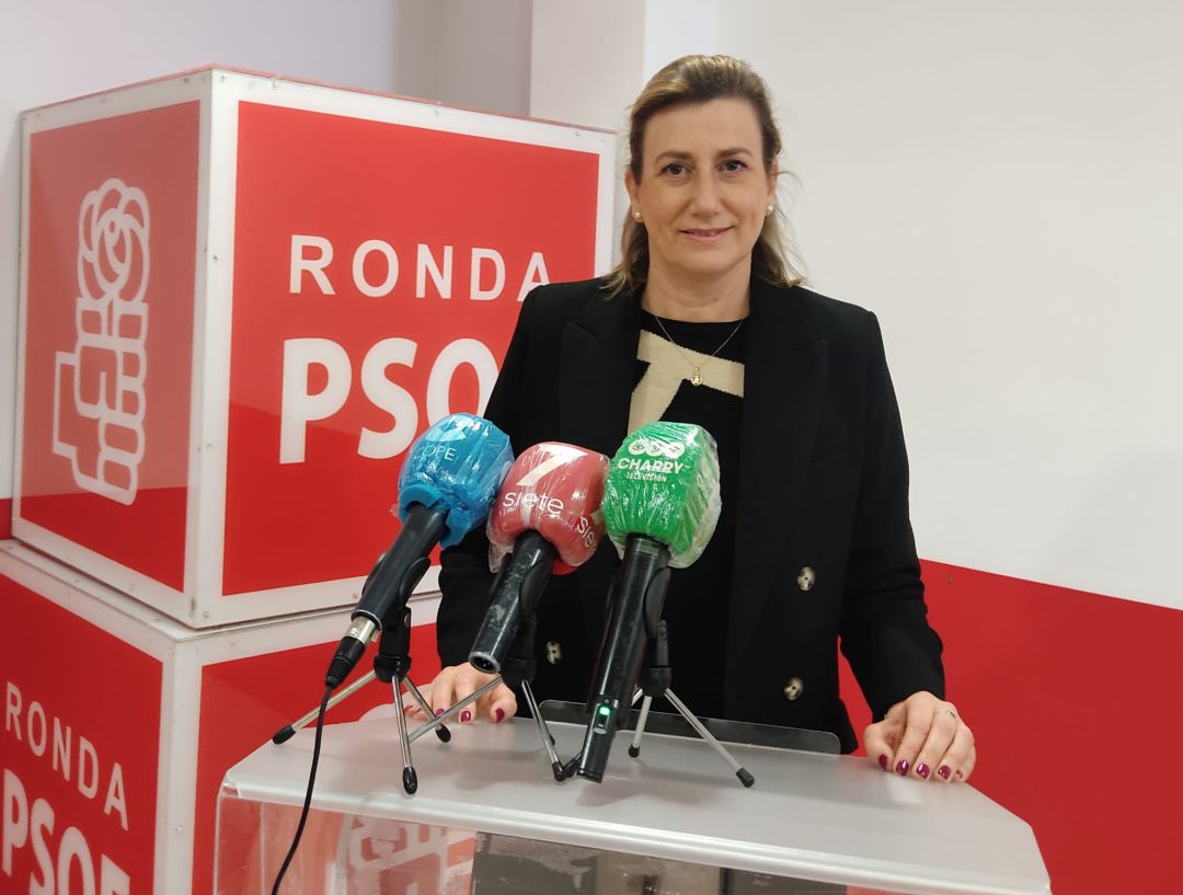 La portavoz municipal socialista, Isabel Aguilera, ante la prensa La portavoz municipal socialista, Isabel Aguilera, ante la prensa