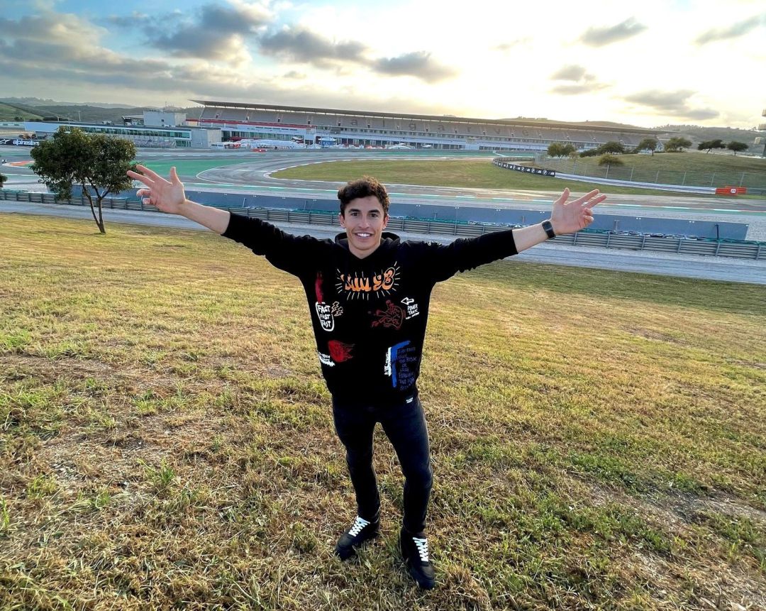 Marc Márquez en el circuito de Portugal Marc Márquez en el circuito de Portugal