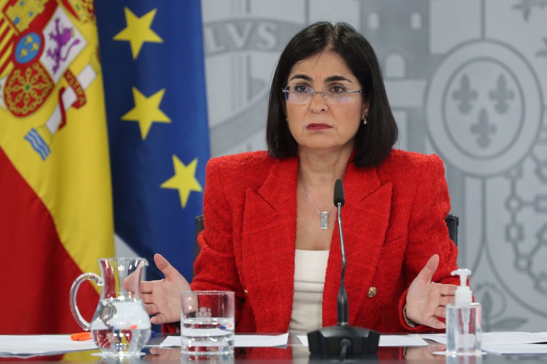 La ministra de Sanidad, Carolina Darias, comparece en rueda de prensa tras la reunión del Consejo Interterritorial del Sistema Nacional de Salud (CISNS), este miércoles en Madrid. EFE-Kiko Huesca La ministra de Sanidad, Carolina Darias, comparece en rueda de prensa tras la reunión del Consejo Interterritorial del Sistema Nacional de Salud (CISNS), este miércoles en Madrid. EFE-Kiko Huesca