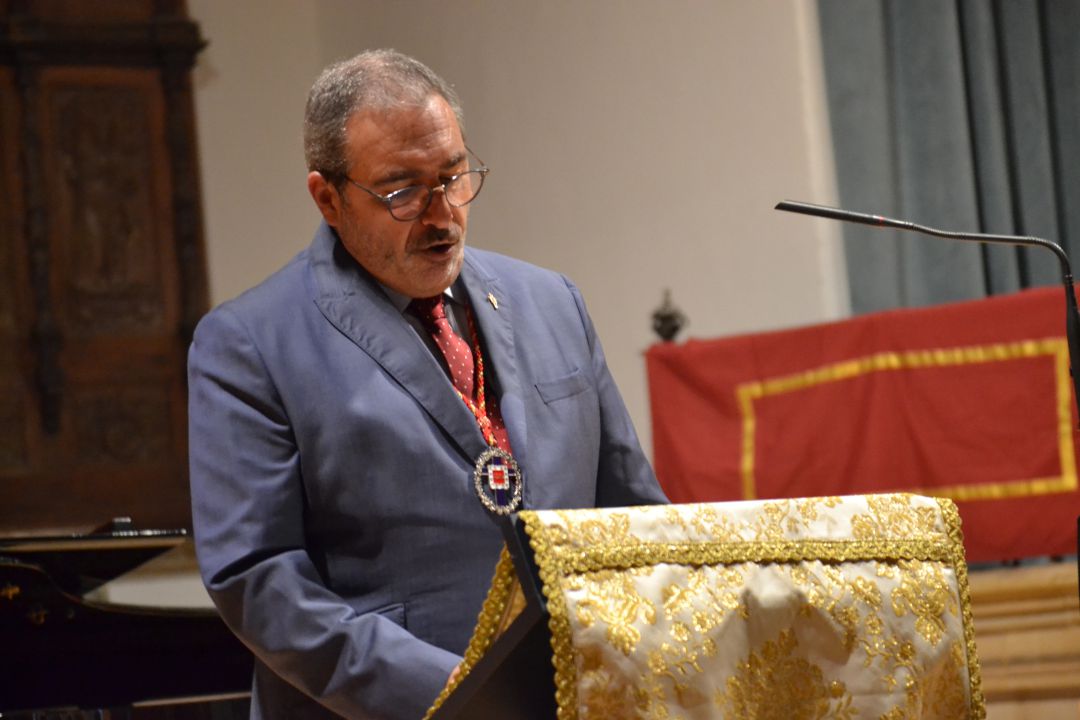 El presidente de la Unión de Cofradías, Felipe Torres, en la presentación del cartel de Semana Santa 2021 El presidente de la Unión de Cofradías, Felipe Torres, en la presentación del cartel de Semana Santa 2021