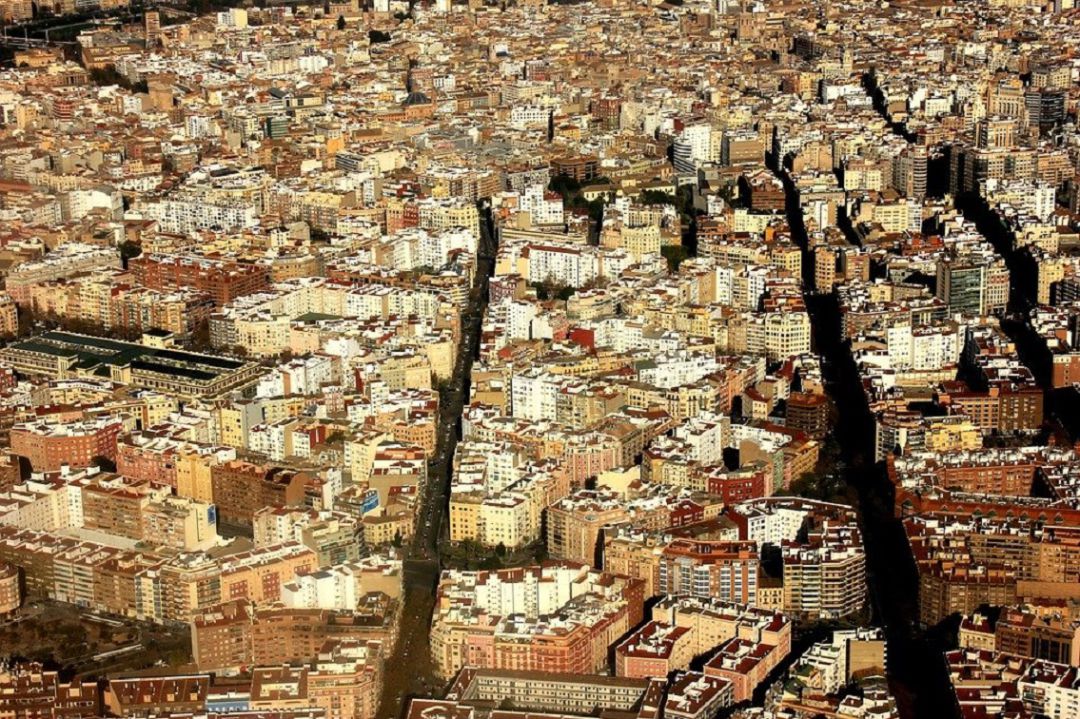 Vista aérea de la ciudad de València Vista aérea de la ciudad de València