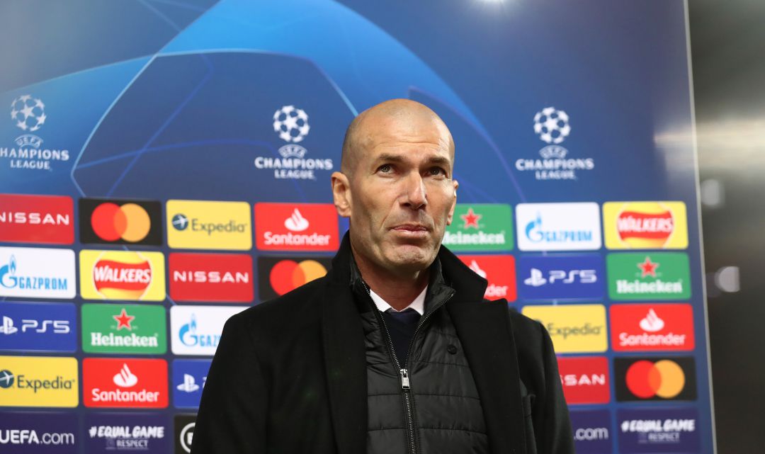 Zidane atiende a los medios tras eliminar al Liverpool de la Champions, el pasado miércoles Zidane atiende a los medios tras eliminar al Liverpool de la Champions, el pasado miércoles