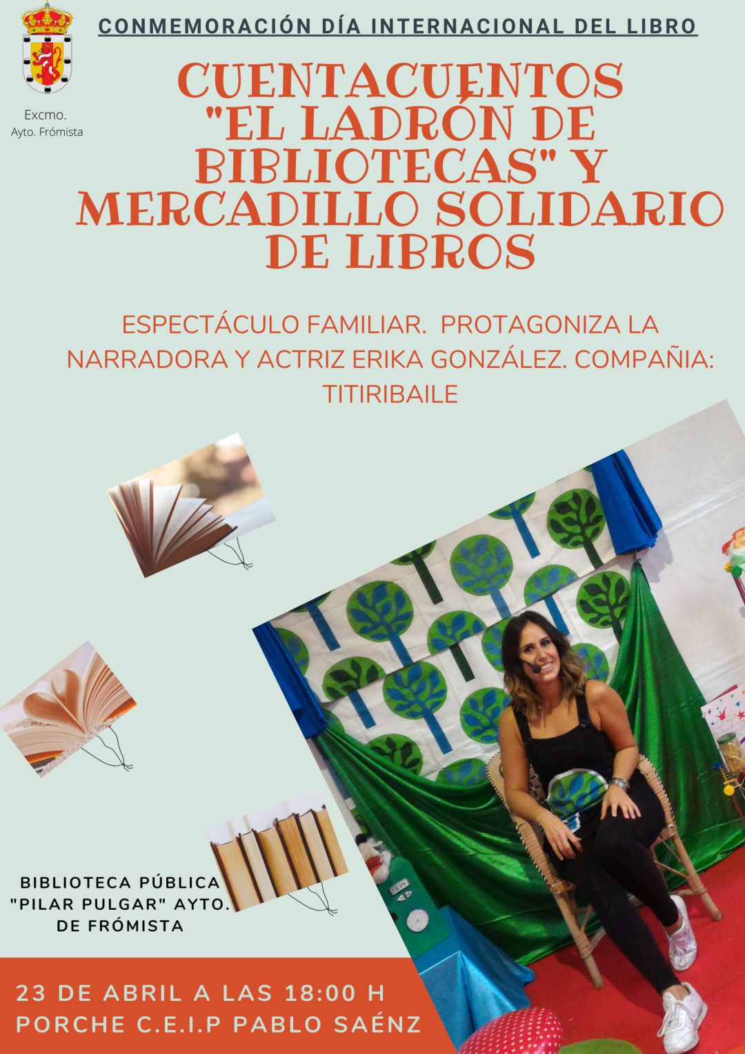 Frómista celebra el Día del Libro con un mercadillo y un cuentacuentos Frómista celebra el Día del Libro con un mercadillo y un cuentacuentos