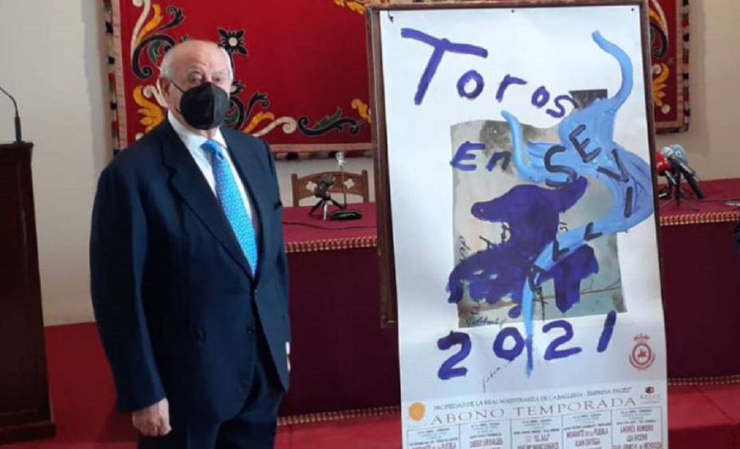 Imagen de archivo del empresario Ramón Valencia el día en que presentó los carteles de la ahora malograda Feria de Abril 2021 Imagen de archivo del empresario Ramón Valencia el día en que presentó los carteles de la ahora malograda Feria de Abril 2021