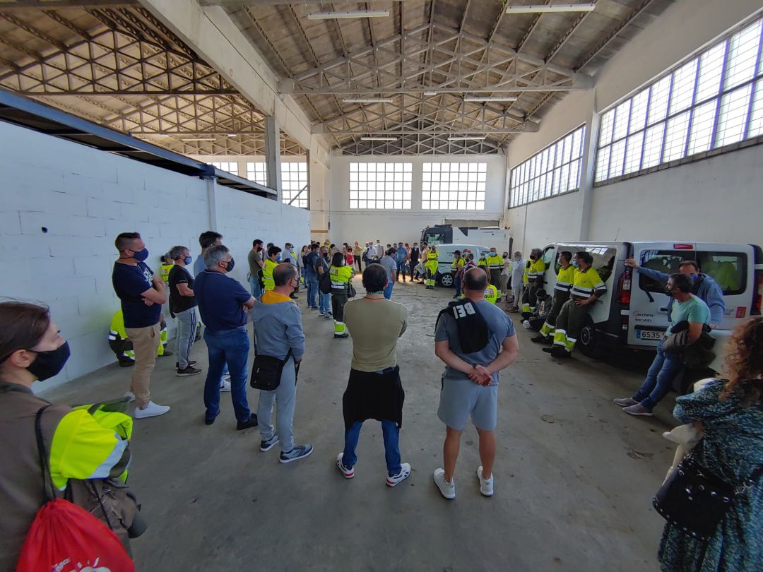Un momento de la celebración, este viernes, de la Asamblea de trabajadores de Zonas Verdes de Vigo Un momento de la celebración, este viernes, de la Asamblea de trabajadores de Zonas Verdes de Vigo