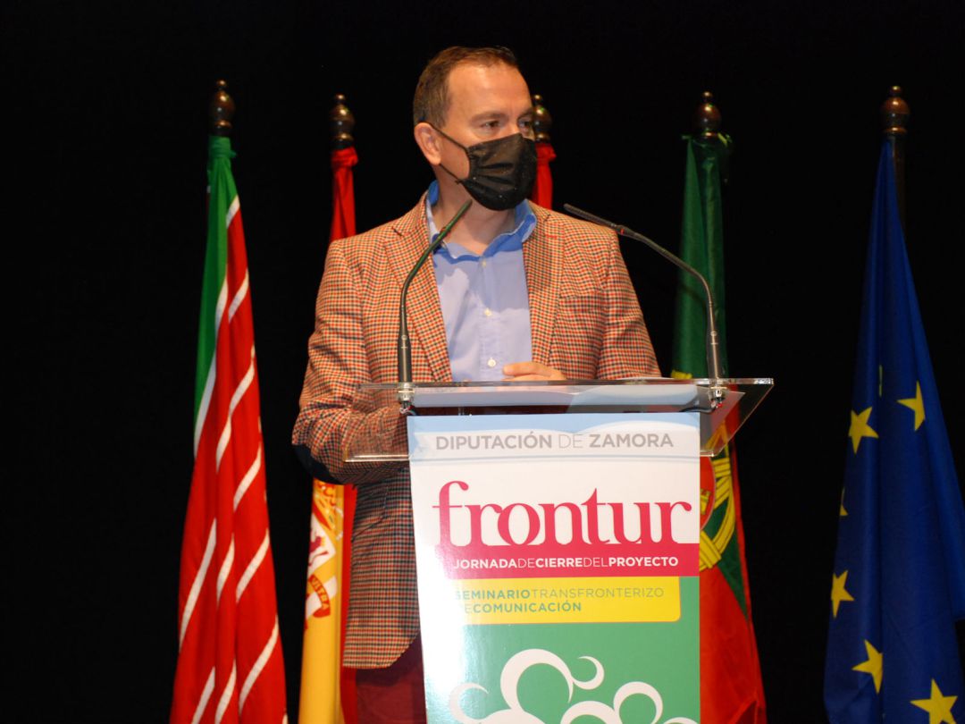 El presidente de la Diputación, Francisco Requejo, durante la presentación de resultados del proyecto hispano-portugués FRONTUR El presidente de la Diputación, Francisco Requejo, durante la presentación de resultados del proyecto hispano-portugués FRONTUR