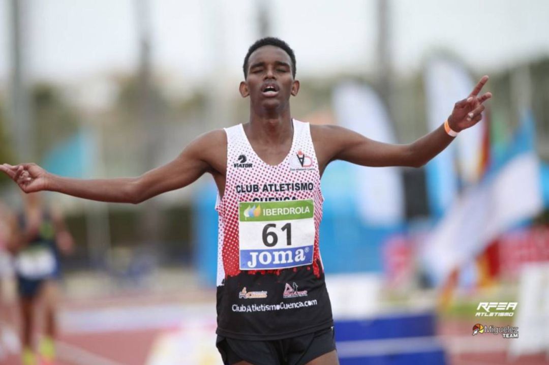Mesfin Escamilla, al proclamarse campeón de España sub 18 Mesfin Escamilla, al proclamarse campeón de España sub 18