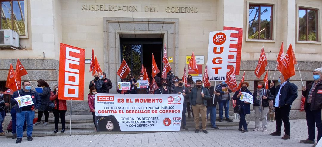 Imagen de la protesta de este lunes en Albacete Imagen de la protesta de este lunes en Albacete