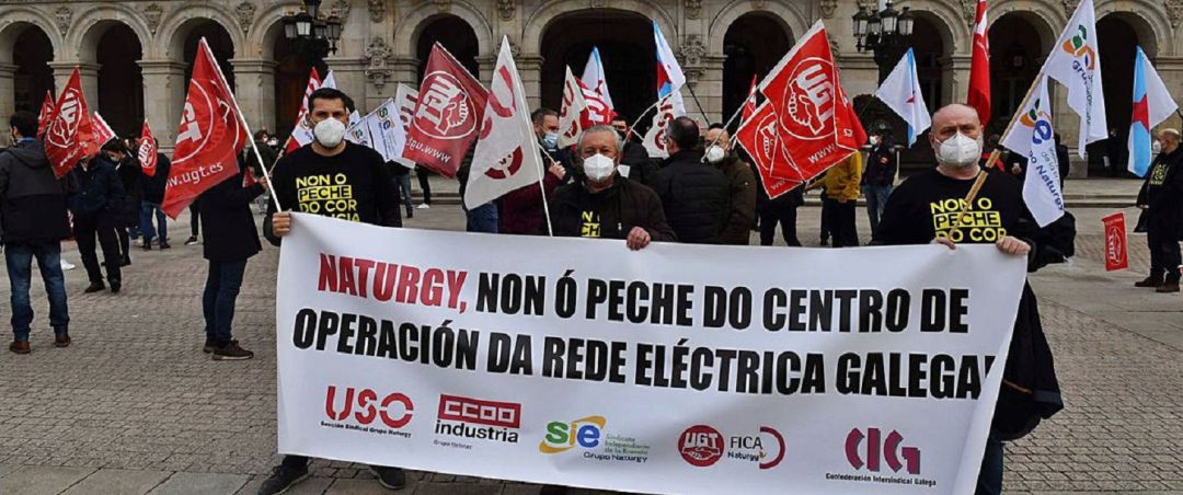 Concentración de trabajadores de Naturgy Concentración de trabajadores de Naturgy
