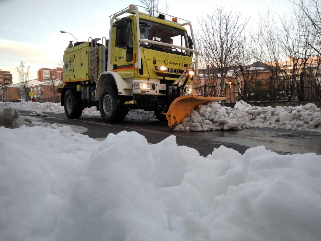 Una de las quitanieves que trabajó durante la borrasca filomena en Madrid Una de las quitanieves que trabajó durante la borrasca filomena en Madrid