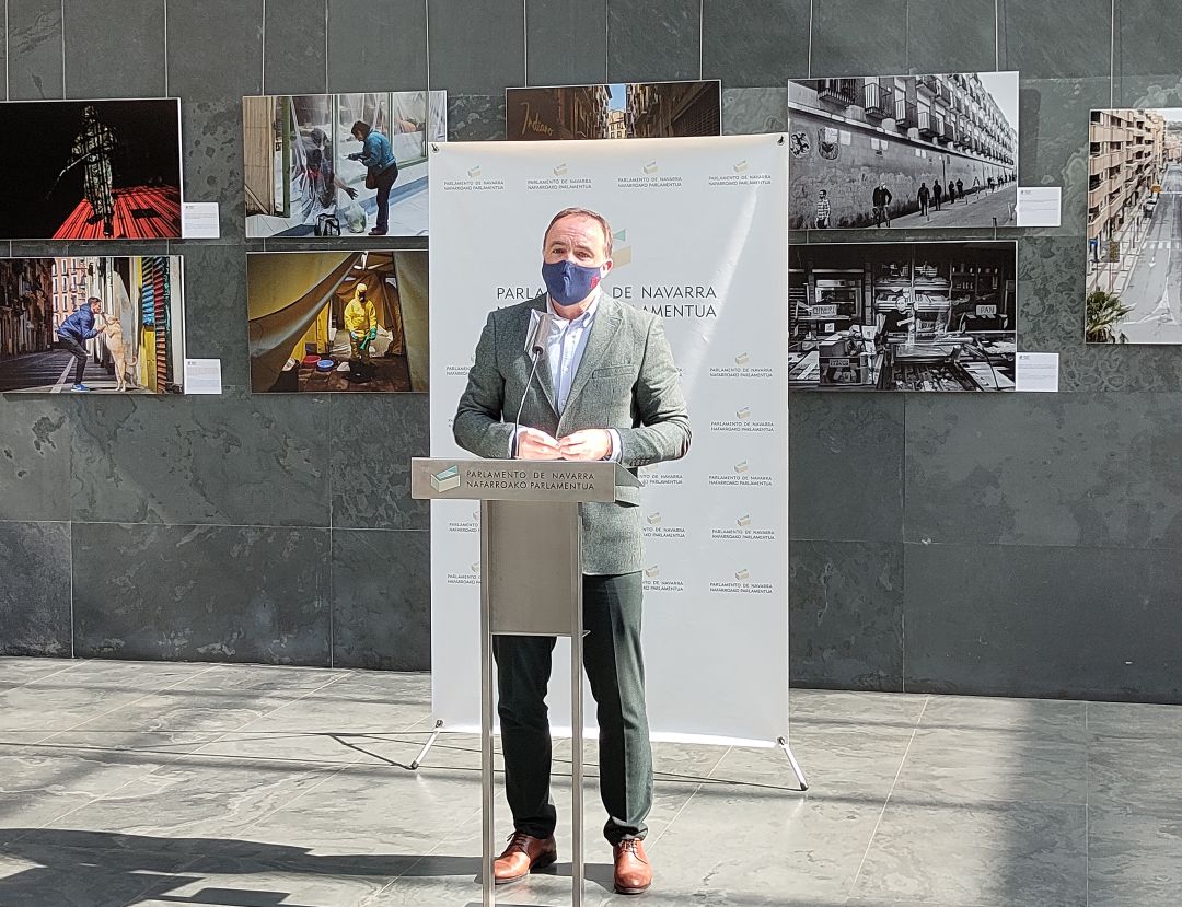 Javier Esparza, portavoz de Navarra Suma. Javier Esparza, portavoz de Navarra Suma.