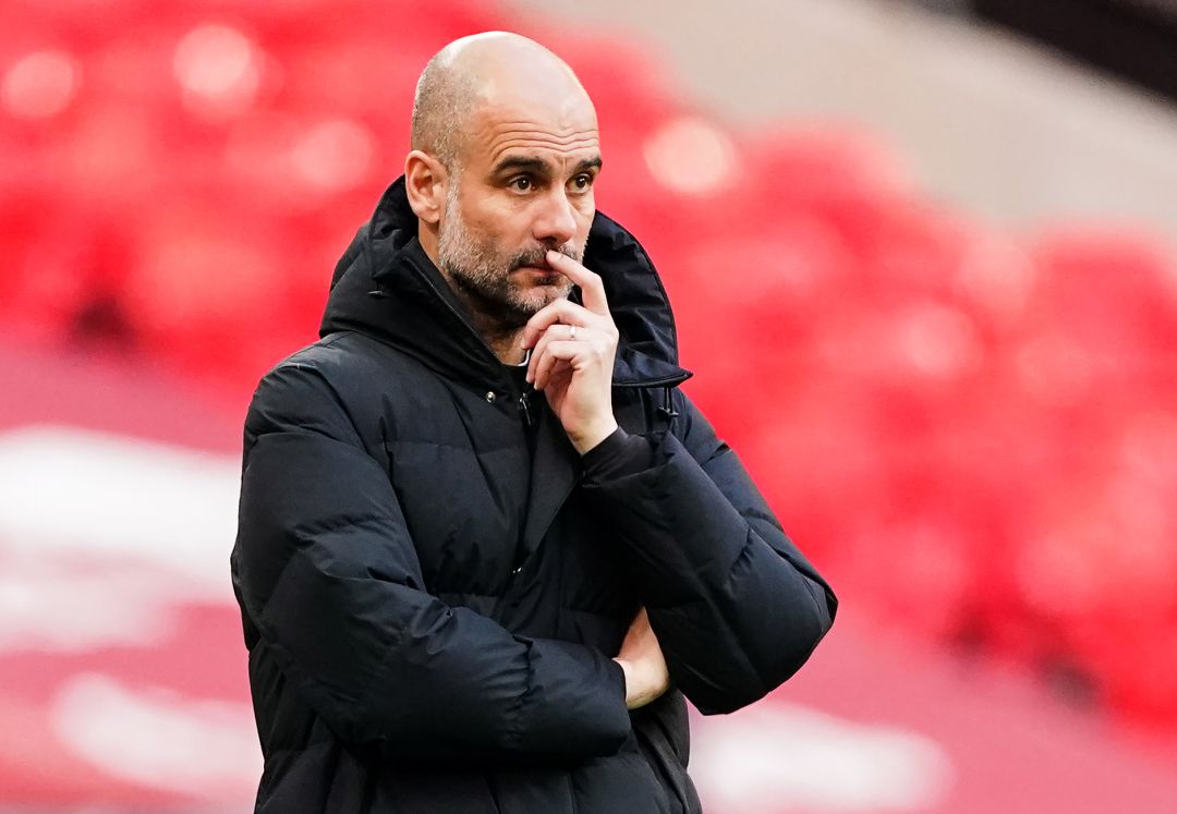 Pep Guardiola, entrenador del Manchester City. Pep Guardiola, entrenador del Manchester City.