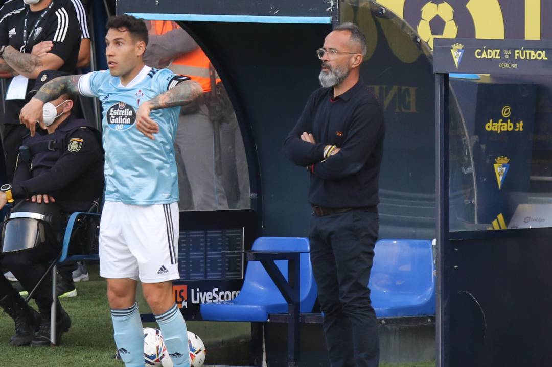 Cervera durante un momento del partido frente al Celta de Vigo Cervera durante un momento del partido frente al Celta de Vigo