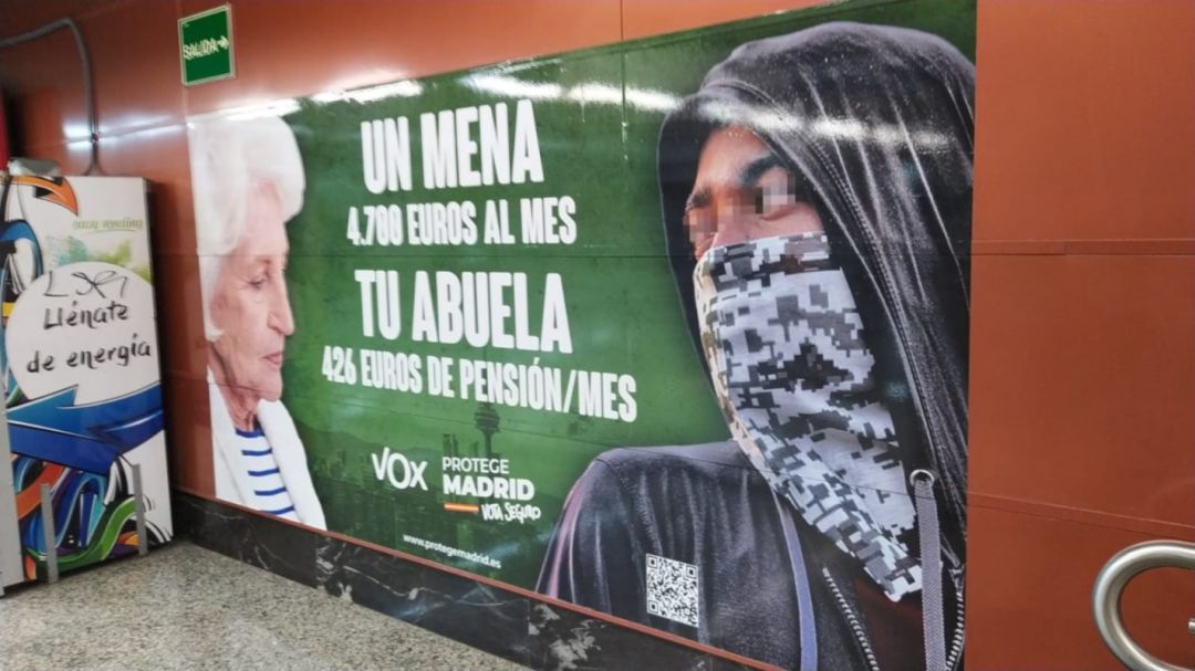 El polémico cartel de Vox que estudia la Fiscalía El polémico cartel de Vox que estudia la Fiscalía