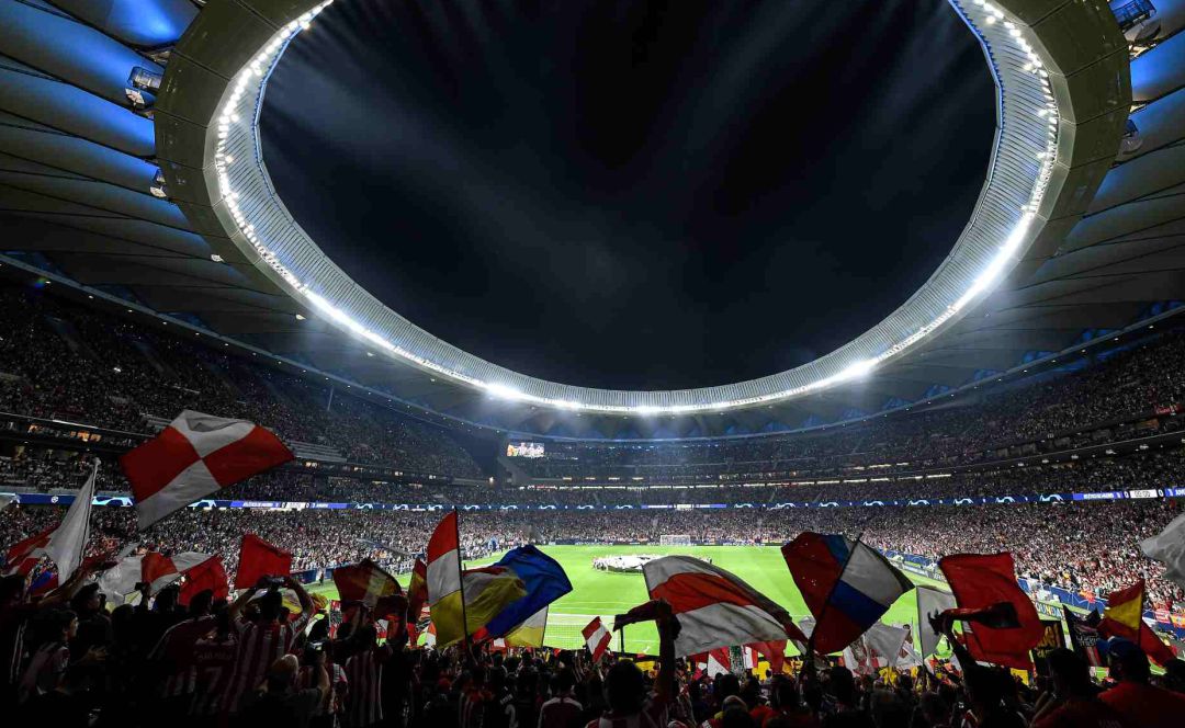 El Wanda Metropolitano, durante un partido de la Champions League con público. El Wanda Metropolitano, durante un partido de la Champions League con público.
