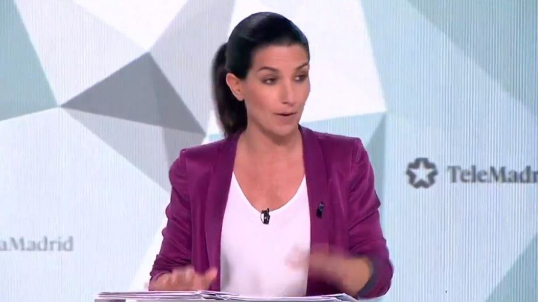 Rocío Monasterio, durante el debate Rocío Monasterio, durante el debate