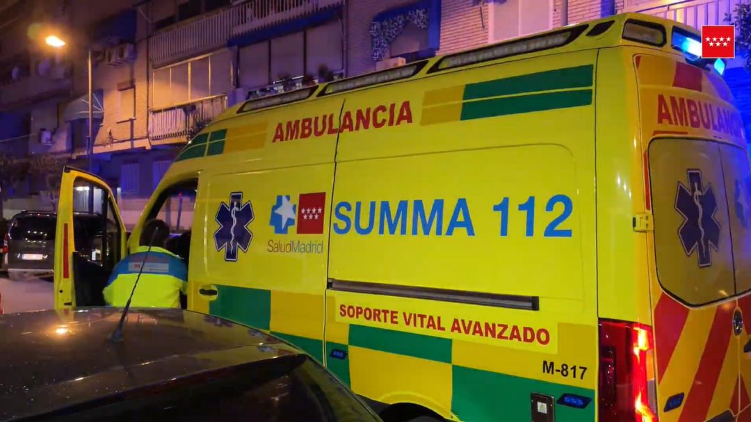 Imagen de una de las ambulancias del Summa 112 que participó en la atención a la mujer herida en Parla. Imagen de una de las ambulancias del Summa 112 que participó en la atención a la mujer herida en Parla.