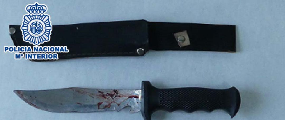 Cuchillo utilizado por el agresor en A Coruña Cuchillo utilizado por el agresor en A Coruña