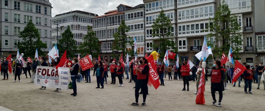 Concentración de trabajadores del sector de la limpieza Concentración de trabajadores del sector de la limpieza