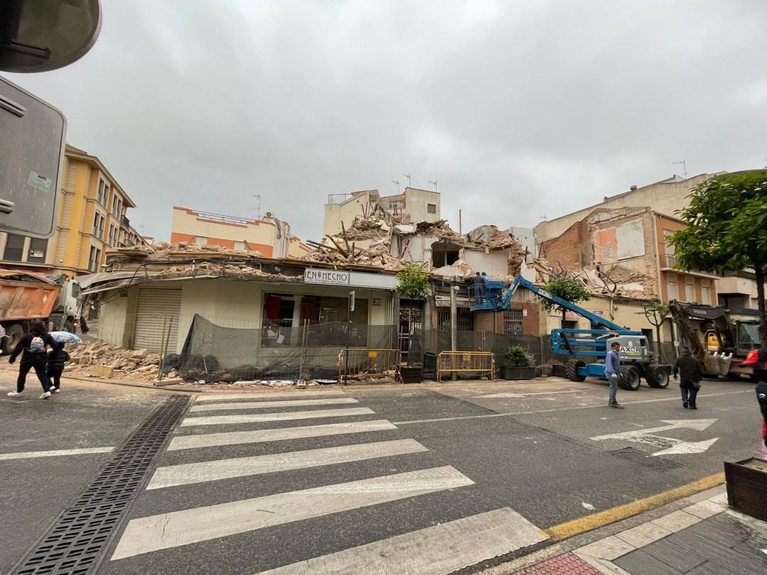 Trabajos de domolición del edifico de Peñalver. Trabajos de domolición del edifico de Peñalver.