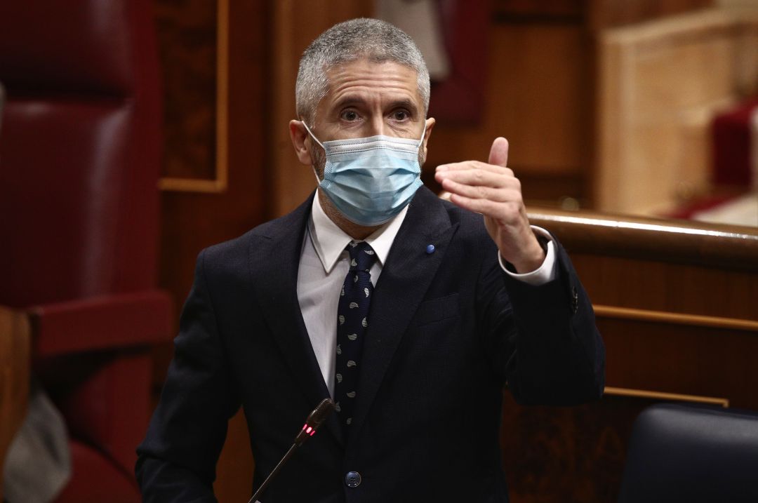 Fernando Grande-Marlaska durante uan intervención en el Congreso de los Diputados. Fernando Grande-Marlaska durante uan intervención en el Congreso de los Diputados.