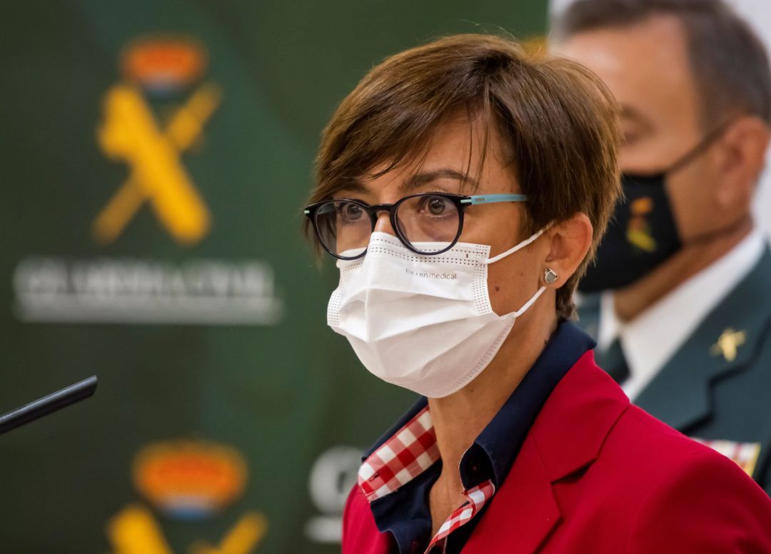La directora general de la Guardia Civil, María Gámez, durante la rueda de prensa ofrecida hace unos días en Sevilla La directora general de la Guardia Civil, María Gámez, durante la rueda de prensa ofrecida hace unos días en Sevilla